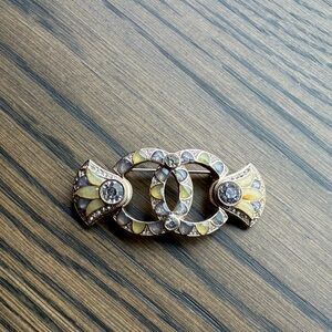 Elegant Gold and Silver Brooch
